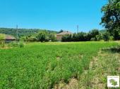 A panoramic plot of land in regulation with the foundations of an old house in the settled village of Merdanya, close to Veliko Tarnovo